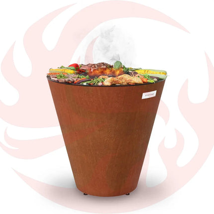 Arteflame ONE30 — 30″ One Series Flat-Top Charcoal Grill & Fire Bowl (Single-Piece CORTEN Steel) - Phoenix Fire Art Store