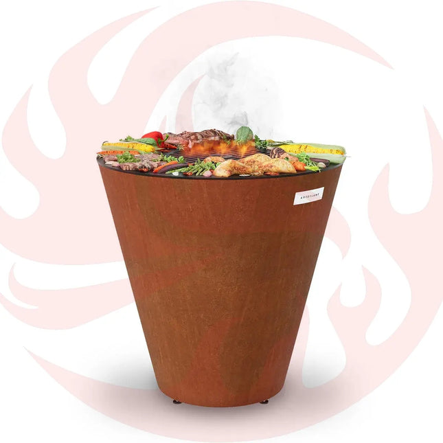 Arteflame ONE30 — 30″ One Series Flat-Top Charcoal Grill & Fire Bowl (Single-Piece CORTEN Steel) - Phoenix Fire Art Store