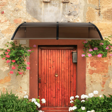 Outdoor Front Door Patio Overhang Awning for Sunlight Rain Snow Wind Protection DirectDeals