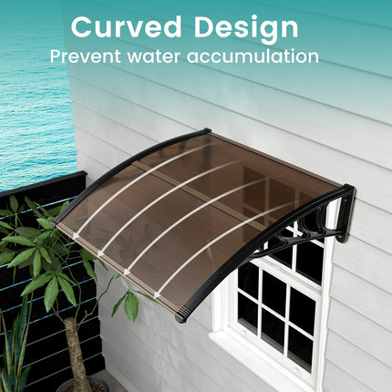 Outdoor Front Door Patio Overhang Awning for Sunlight Rain Snow Wind Protection DirectDeals