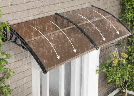 Outdoor Front Door Patio Overhang Awning for Sunlight Rain Snow Wind Protection DirectDeals