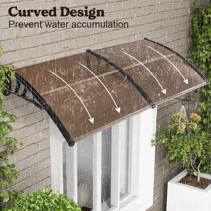 Outdoor Front Door Patio Overhang Awning for Sunlight Rain Snow Wind Protection DirectDeals