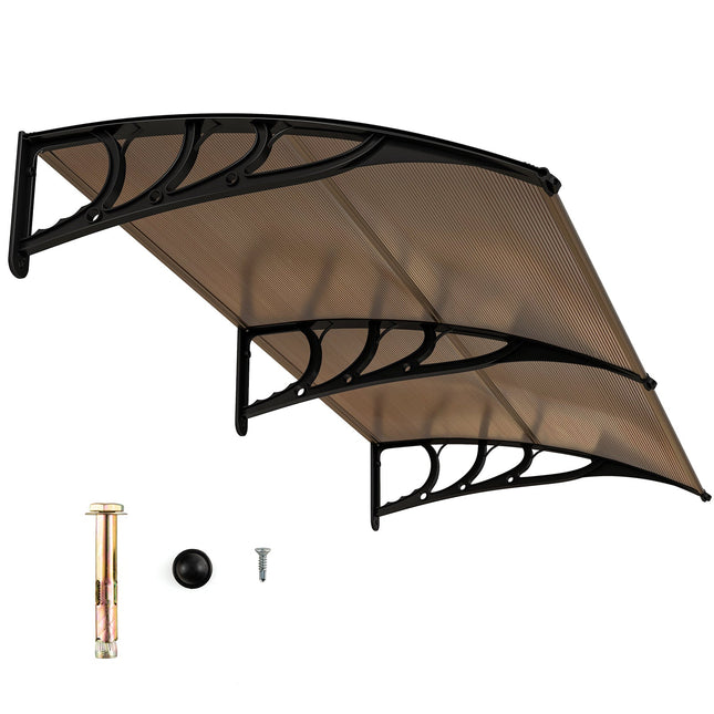 Outdoor Front Door Patio Overhang Awning for Sunlight Rain Snow Wind Protection DirectDeals