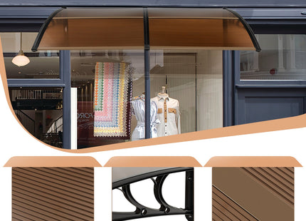 Outdoor Front Door Patio Overhang Awning for Sunlight Rain Snow Wind Protection DirectDeals