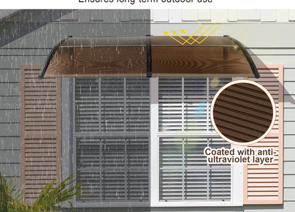 Outdoor Front Door Patio Overhang Awning for Sunlight Rain Snow Wind Protection DirectDeals