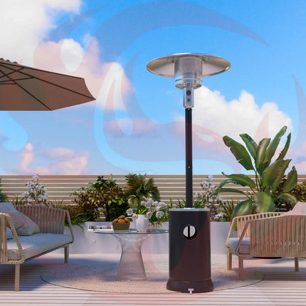 Pamapic 48,000 BTU Patio Heater Propane with Table Design & Wheels, Commercial & Residential Pamapic