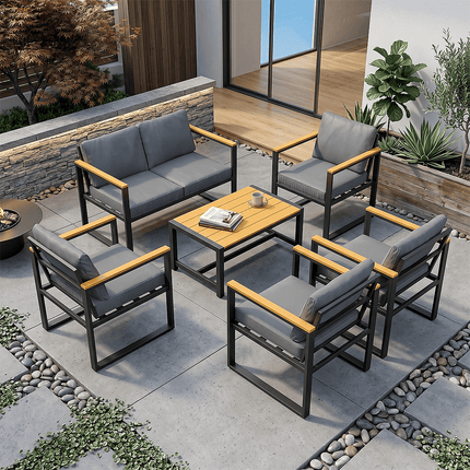 Pamapic 4 Pieces Modern Patio Conversation Sets with Cushion Pamapic