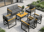 Wicker Handrails / 6-Seater