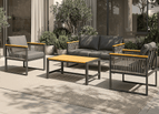 Wicker Handrails / 4-Seater
