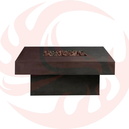 Platz - Square Concrete Fire Pit Table - Phoenix Fire Art Store