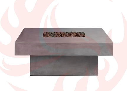 Platz - Square Concrete Fire Pit Table - Phoenix Fire Art Store