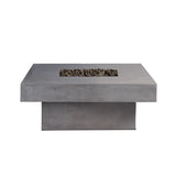 Platz - Square Concrete Fire Pit Table - Phoenix Fire Art Store