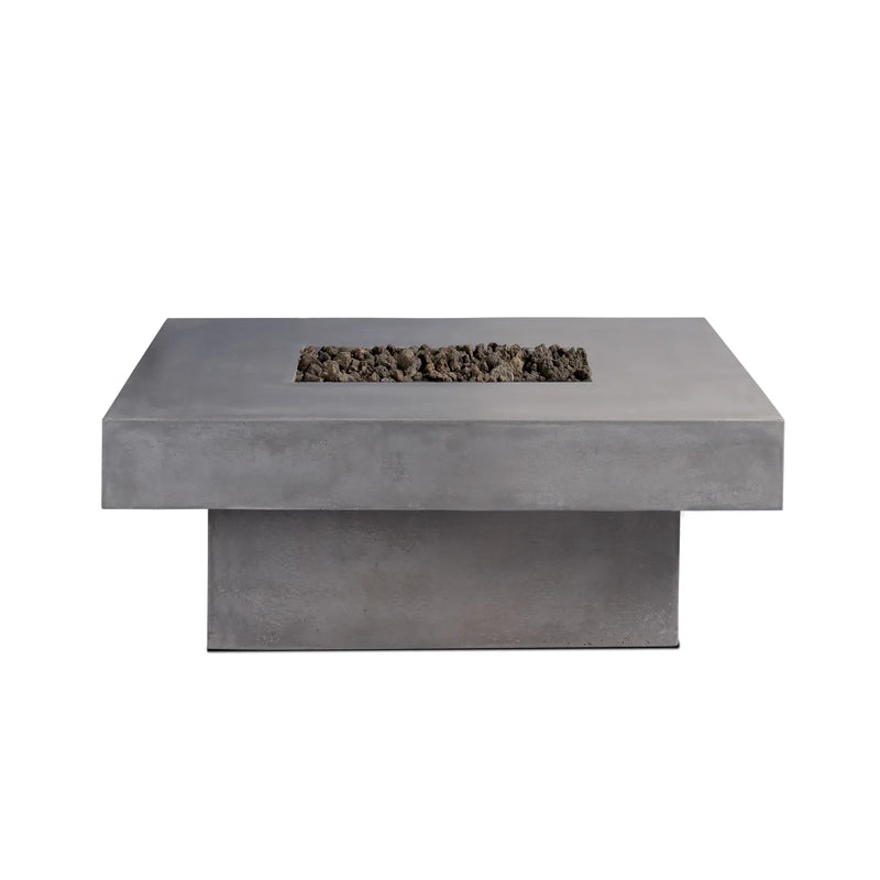 Platz - Square Concrete Fire Pit Table - Phoenix Fire Art Store
