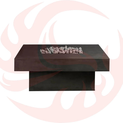 Platz - Square Concrete Fire Pit Table - Phoenix Fire Art Store