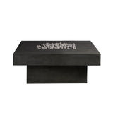 Platz - Square Concrete Fire Pit Table - Phoenix Fire Art Store