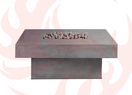 Platz - Square Concrete Fire Pit Table - Phoenix Fire Art Store