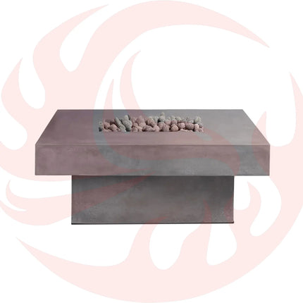 Platz - Square Concrete Fire Pit Table - Phoenix Fire Art Store