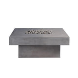 Platz - Square Concrete Fire Pit Table - Phoenix Fire Art Store