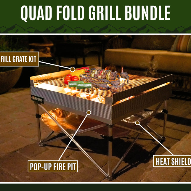 Outdoor Quad-Fold Grill Bundle