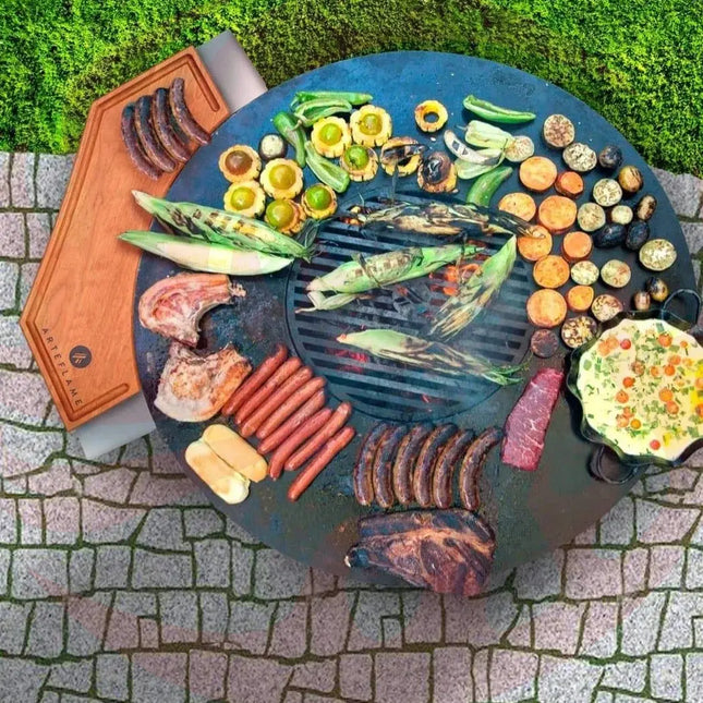 Custom Cherry Wood Cutting Block for 40" Arteflame Grills - Elegant and Durable - Phoenix Fire Art Store