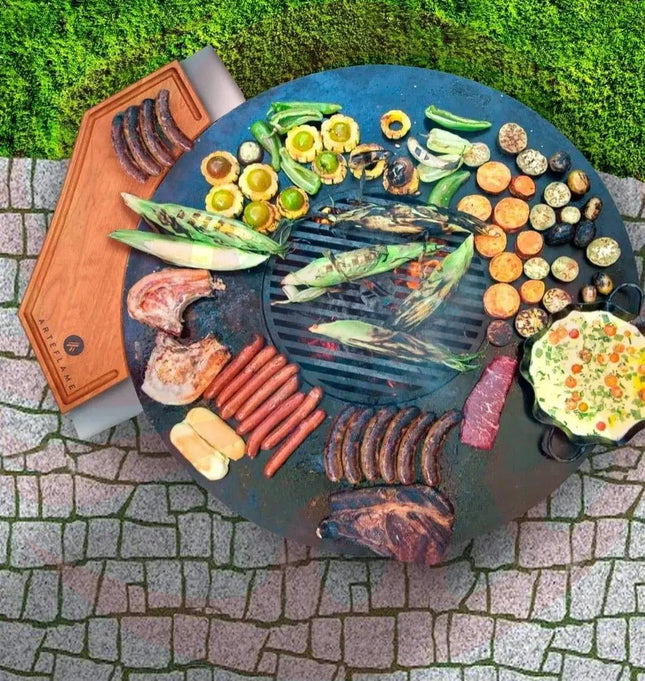 Custom Cherry Wood Cutting Block for 40" Arteflame Grills - Elegant and Durable - Phoenix Fire Art Store