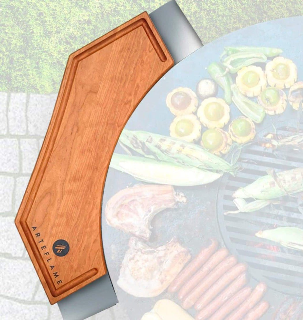 Custom Cherry Wood Cutting Block for 30" Arteflame Grills - Enhance Your Cooking - Phoenix Fire Art Store