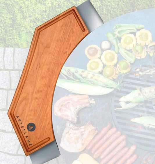 Custom Cherry Wood Cutting Block for 30" Arteflame Grills - Enhance Your Cooking - Phoenix Fire Art Store