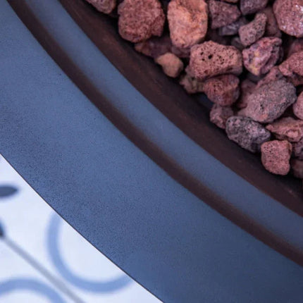 Elementi Plus Rose Bowl 48" Round Concrete Fire Bowl OFG420