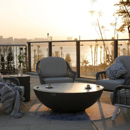 Elementi Plus Rose Bowl 48" Round Concrete Fire Bowl OFG420