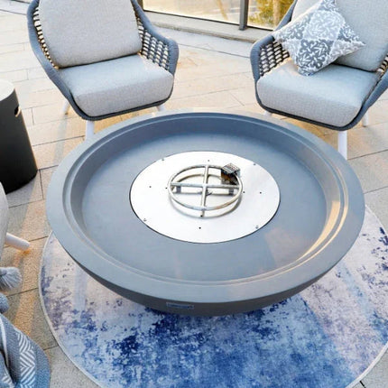Elementi Plus Rose Bowl 48" Round Concrete Fire Bowl OFG420