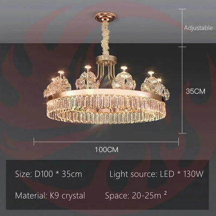 DecorBites™ Luxe Crystal Ceiling Chandelier - Elegant Home Decor Hanging Light for Living Room Decorbites