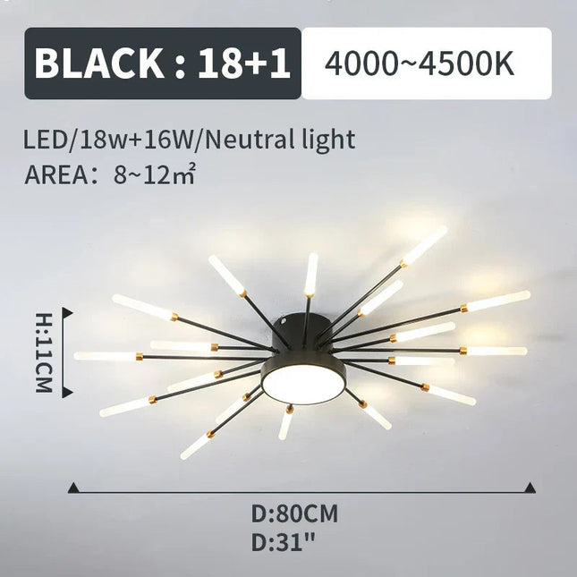 DecorBites™ LED Fireworks Pendant Lamps - Modern Living Room Bedroom Chandelier Lighting Decorbites