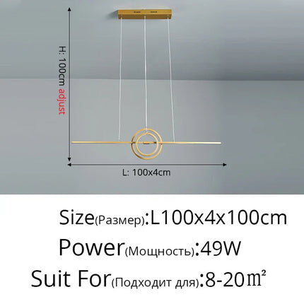 DecorBites™ LED Ceiling Chandelier: Modern Minimalist Kitchen Dining Table Lighting Decorbites