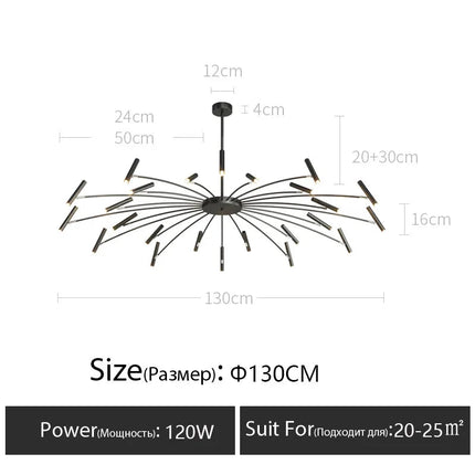DecorBites™ LED Ceiling Chandelier: Minimalist Nordic Home Lighting for Living Room, Bedroom, Dining Area Decorbites