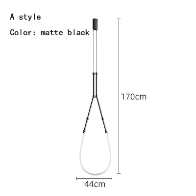 DecorBites™ Linear Creative Chandelier: Nordic LTalian Designer, Modern Lighting for Living Room, Lobby, Bedroom, Restaurant Decorbites