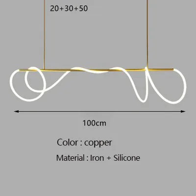 DecorBites™ LED Long Hose Chandelier for Dining Room Kitchen Bar Pendant Lamp Decorbites