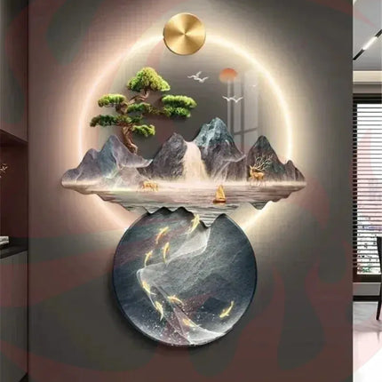 3D Wall Painting Light - Hallway Art with LED Glow