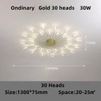 30 heads / Black / 220V | Warm White