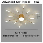 13 heads / Black / 220V | Warm White