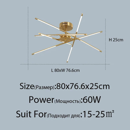 DecorBites™ Linen Ceiling Chandelier: Black Gold Pendant Lamp for Home, Office, or Restaurant Decorbites