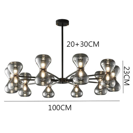 DecorBites™ LED Pendant Chandelier: Stylish Ceiling Lamp for Bedroom, Living Room Decor Decorbites