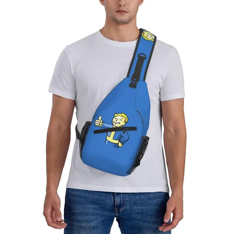 Fallout Vault-Tec Crossbody Sling Bag - Travel Chest Pack for Hiking & Gaming