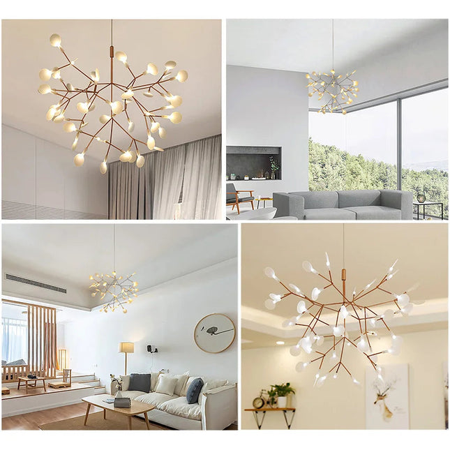 DecorBites™ Luxe Chandelier: Modern Nordic Ceiling Light for Living & Dining Room Decorbites