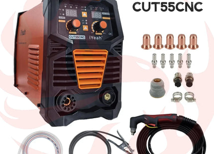 CNC Non-HF Pilot Arc CUT55 CNC iYeah Plasma Cutter 110V/220V 55A Machine With PT60/PTM60 Straight Torch Easy Cutting 25mm - Phoenix Fire Art Store
