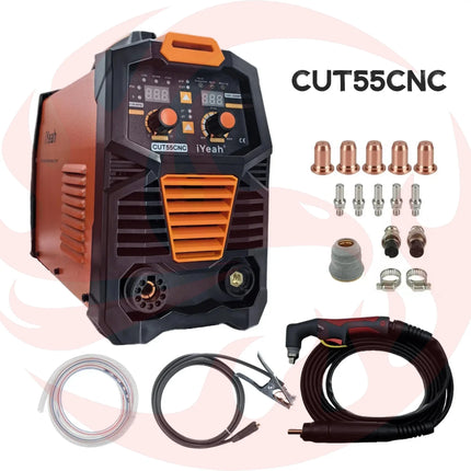 CNC Non-HF Pilot Arc CUT55 CNC iYeah Plasma Cutter 110V/220V 55A Machine With PT60/PTM60 Straight Torch Easy Cutting 25mm - Phoenix Fire Art Store