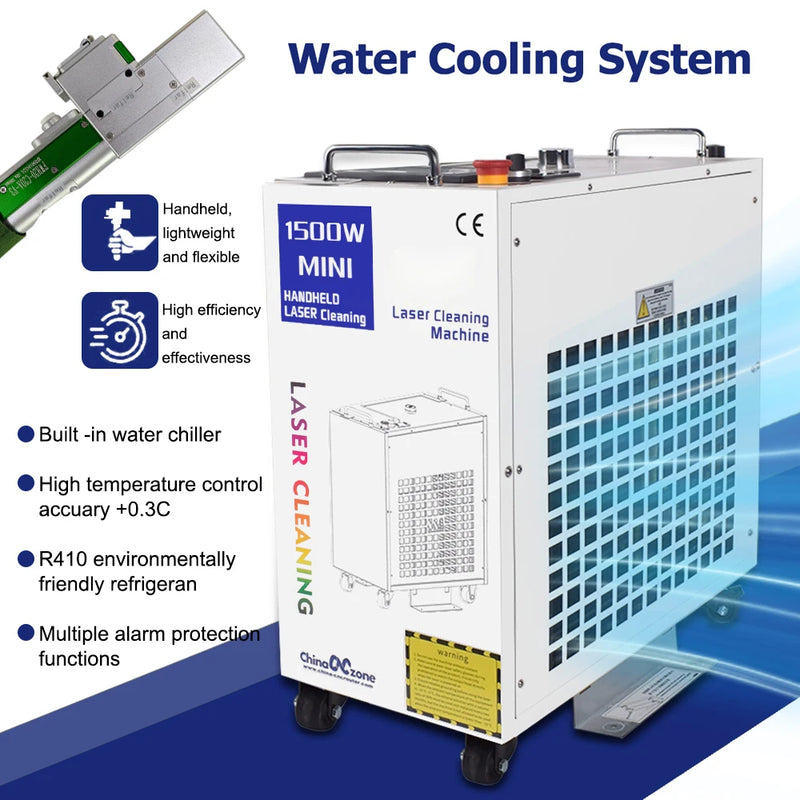 2000W Laser Cleaning Machine - 300MM Width Rust Removal Tool for Metal Surfaces