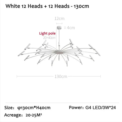 DecorBites™ LED Ceiling Chandelier Nordic Living Dining Room Bedroom Lighting Fixture Decorbites