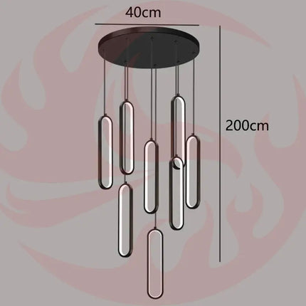 DecorBites™ LED Pendant Chandeliers for Living Room Staircase Indoor Lighting Decorbites