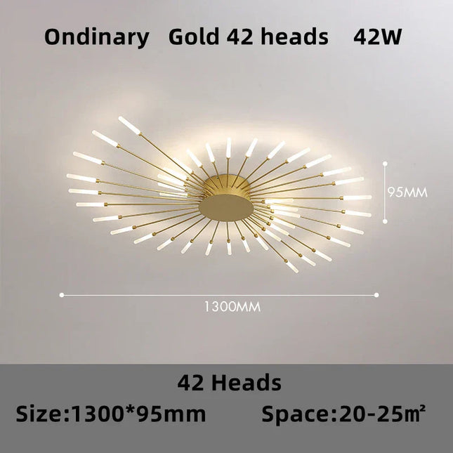 DecorBites™ LED Firework Chandelier: Modern Nordic Living Room Bedroom Pendant Light Fixtures Decorbites