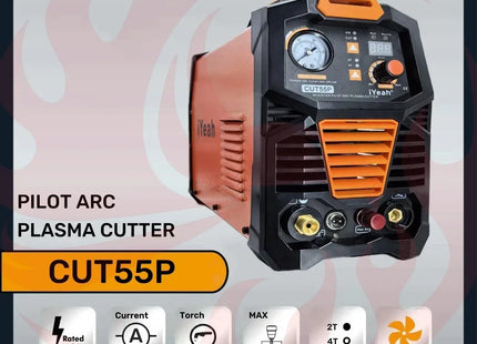 iYeah Plasma Cutter CUT55P HF Pilot Arc 110V/220V 55A With AG60P Torch MAX Cutting 20mm - Phoenix Fire Art Store